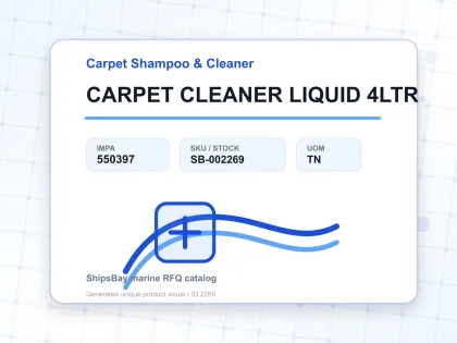 CARPET CLEANER LIQUID 4LTR - Carpet Shampoo & Cleaner - IMPA 550397 - UOM TN