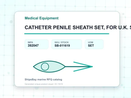 CATHETER PENILE SHEATH SET, FOR U.K. SHIPS - Medical Equipment - IMPA 392047 - UOM SET