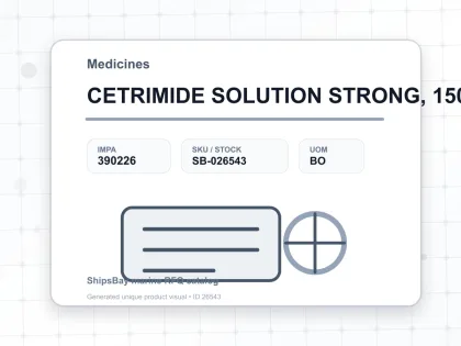 CETRIMIDE SOLUTION STRONG, 150ML - Medicines - IMPA 390226 - UOM BO