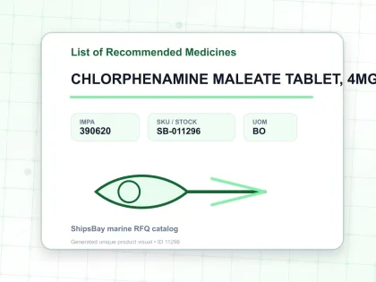 CHLORPHENAMINE MALEATE TABLET, 4MG 20'S - List of Recommended Medicines - IMPA 390620 - UOM BO