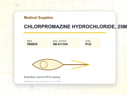 CHLORPROMAZINE HYDROCHLORIDE, 25MG TABLET FOR U.K. SHIPS - Medical Supplies - IMPA 390824 - UOM PCE