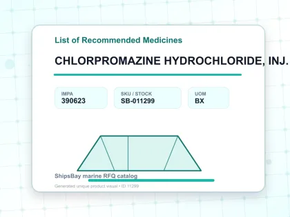 CHLORPROMAZINE HYDROCHLORIDE, INJ. 25MG IN 1ML AMPOULES 10'S - List of Recommended Medicines - IMPA 390623 - UOM BX