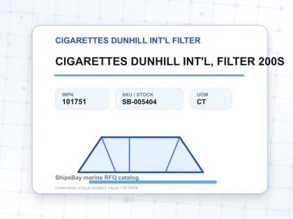 CIGARETTES DUNHILL INT'L, FILTER 200S - CIGARETTES DUNHILL INT'L FILTER - IMPA 101751 - UOM CT