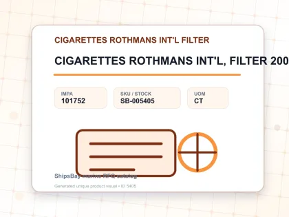 CIGARETTES ROTHMANS INT'L, FILTER 200S - CIGARETTES ROTHMANS INT'L FILTER - IMPA 101752 - UOM CT