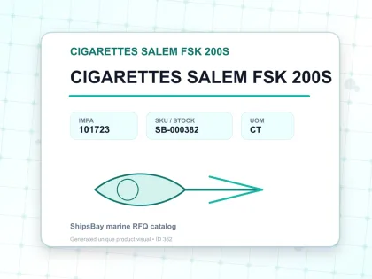 CIGARETTES SALEM FSK 200S - CIGARETTES SALEM FSK 200S - IMPA 101723 - UOM CT