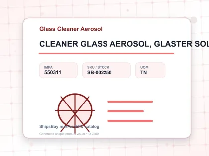 CLEANER GLASS AEROSOL, GLASTER SOL 310ML - Glass Cleaner Aerosol - IMPA 550311 - UOM TN