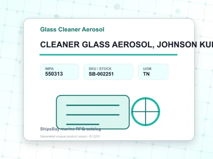 CLEANER GLASS AEROSOL, JOHNSON KULU 480ML - Glass Cleaner Aerosol - IMPA 550313 - UOM TN