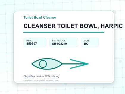 CLEANSER TOILET BOWL, HARPIC 500GRM - Toilet Bowl Cleaner - IMPA 550307 - UOM BO