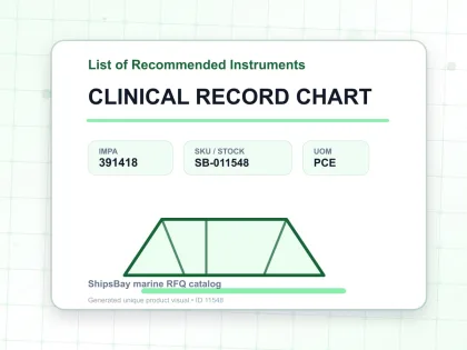 CLINICAL RECORD CHART - List of Recommended Instruments - IMPA 391418 - UOM PCE