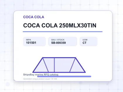 COCA COLA 250MLX30TIN - COCA COLA - IMPA 101501 - UOM CT