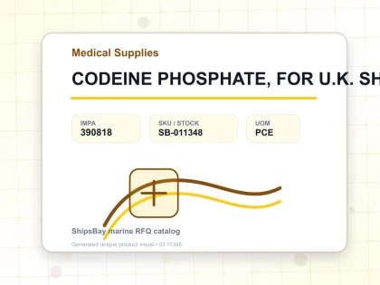 CODEINE PHOSPHATE, FOR U.K. SHIPS - Medical Supplies - IMPA 390818 - UOM PCE