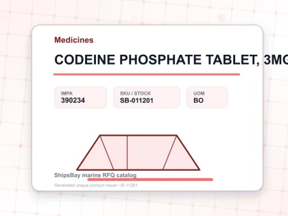 CODEINE PHOSPHATE TABLET, 3MG 100TAB - Medicines - IMPA 390234 - UOM BO