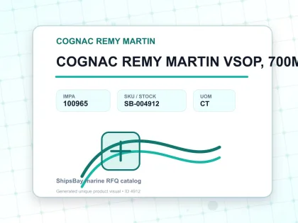 COGNAC REMY MARTIN VSOP, 700MLX6BTL - COGNAC REMY MARTIN - IMPA 100965 - UOM CT