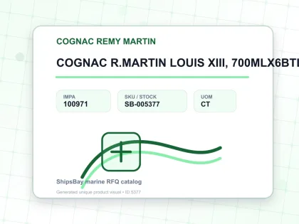 COGNAC R.MARTIN LOUIS XIII, 700MLX6BTL - COGNAC REMY MARTIN - IMPA 100971 - UOM CT