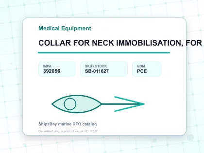 COLLAR FOR NECK IMMOBILISATION, FOR U.K. SHIPS - Medical Equipment - IMPA 392056 - UOM PCE