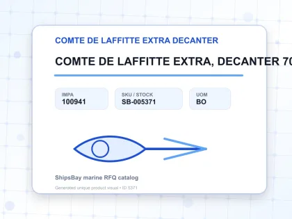 COMTE DE LAFFITTE EXTRA, DECANTER 700ML - COMTE DE LAFFITTE EXTRA DECANTER - IMPA 100941 - UOM BO