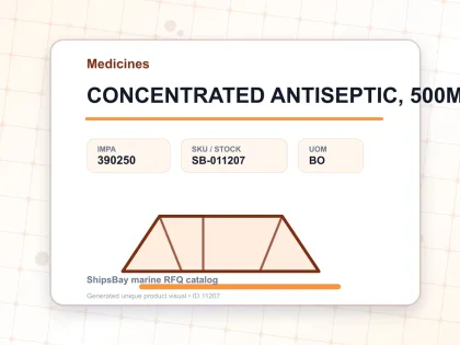 CONCENTRATED ANTISEPTIC, 500ML - Medicines - IMPA 390250 - UOM BO
