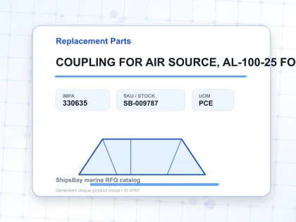 COUPLING FOR AIR SOURCE, AL-100-25 FOR ALM-100P - Replacement Parts - IMPA 330635 - UOM PCE