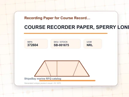 COURSE RECORDER PAPER, SPERRY LONDON #132401-1006 - Recording Paper for Course Recorder - IMPA 372604 - UOM NRL