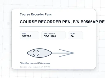 COURSE RECORDER PEN, P/N B9565AP RED 3'S - Course Recorder Pens - IMPA 372685 - UOM PA