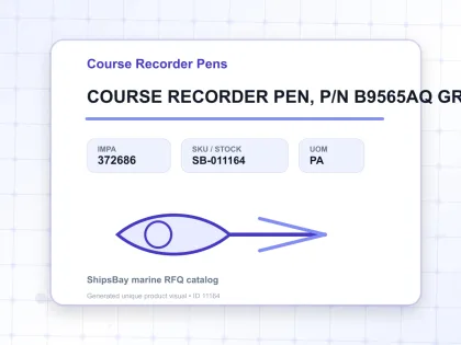 COURSE RECORDER PEN, P/N B9565AQ GREEN 3'S - Course Recorder Pens - IMPA 372686 - UOM PA