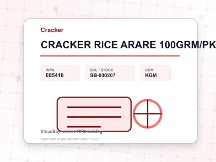 CRACKER RICE ARARE 100GRM/PKT - Cracker - IMPA 005418 - UOM KGM