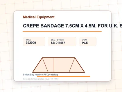 CREPE BANDAGE 7.5CM X 4.5M, FOR U.K. SHIPS - Medical Equipment - IMPA 392009 - UOM PCE
