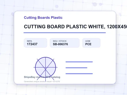 CUTTING BOARD PLASTIC WHITE, 1200X450X40MM - Cutting Boards Plastic - IMPA 172437 - UOM PCE