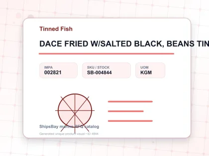 DACE FRIED W/SALTED BLACK, BEANS TINNED - Tinned Fish - IMPA 002821 - UOM KGM