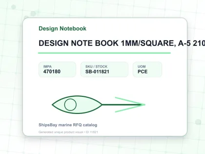 DESIGN NOTE BOOK 1MM/SQUARE, A-5 210X148MM - Design Notebook - IMPA 470180 - UOM PCE