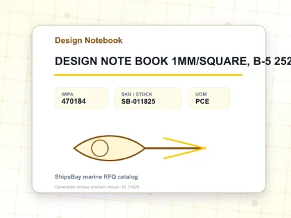 DESIGN NOTE BOOK 1MM/SQUARE, B-5 252X179MM - Design Notebook - IMPA 470184 - UOM PCE