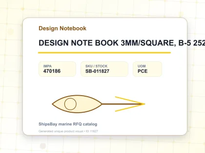 DESIGN NOTE BOOK 3MM/SQUARE, B-5 252X179MM - Design Notebook - IMPA 470186 - UOM PCE