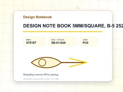 DESIGN NOTE BOOK 5MM/SQUARE, B-5 252X179MM - Design Notebook - IMPA 470187 - UOM PCE