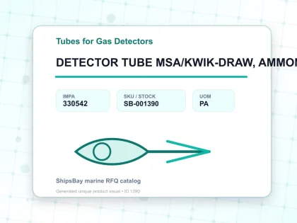 DETECTOR TUBE MSA/KWIK-DRAW, AMMONIA 10 PCS - Tubes for Gas Detectors - IMPA 330542 - UOM PA
