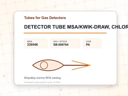 DETECTOR TUBE MSA/KWIK-DRAW, CHLORINE 10 PCS - Tubes for Gas Detectors - IMPA 330546 - UOM PA