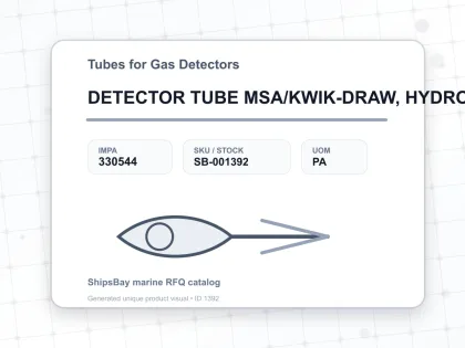 DETECTOR TUBE MSA/KWIK-DRAW, HYDROGEN SULFIDE 10 PCS - Tubes for Gas Detectors - IMPA 330544 - UOM PA