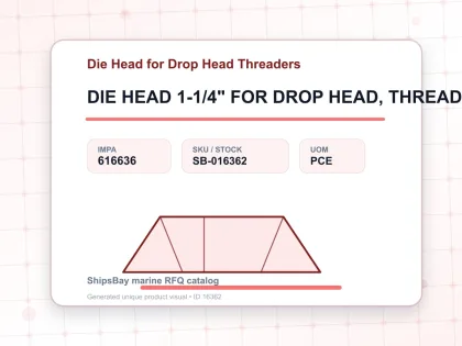 DIE HEAD 1-1/4" FOR DROP HEAD, THREADER RIDGID #12-R - Die Head for Drop Head Threaders - IMPA 616636 - UOM PCE