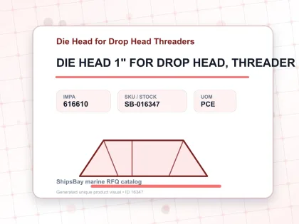 DIE HEAD 1" FOR DROP HEAD, THREADER RIDGID #00-R - Die Head for Drop Head Threaders - IMPA 616610 - UOM PCE