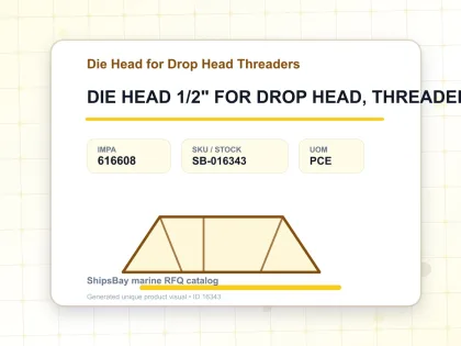 DIE HEAD 1/2" FOR DROP HEAD, THREADER RIDGID #00-R - Die Head for Drop Head Threaders - IMPA 616608 - UOM PCE