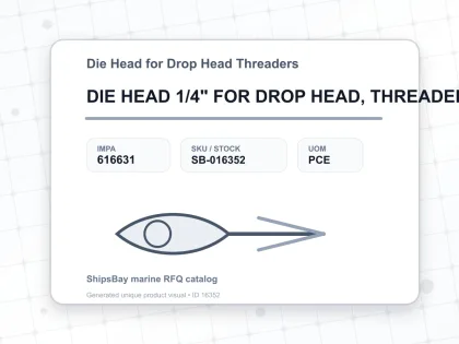 DIE HEAD 1/4" FOR DROP HEAD, THREADER RIDGID #12-R - Die Head for Drop Head Threaders - IMPA 616631 - UOM PCE