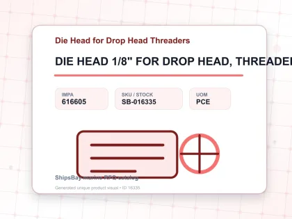DIE HEAD 1/8" FOR DROP HEAD, THREADER RIDGID #00-R - Die Head for Drop Head Threaders - IMPA 616605 - UOM PCE