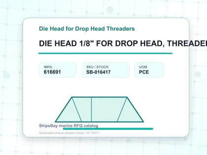 DIE HEAD 1/8" FOR DROP HEAD, THREADER RIDGID #R-200 - Die Head for Drop Head Threaders - IMPA 616691 - UOM PCE
