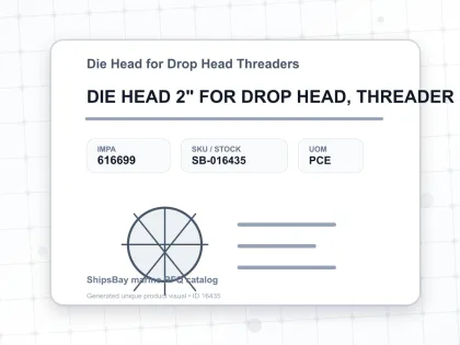 DIE HEAD 2" FOR DROP HEAD, THREADER RIDGID #R-200 - Die Head for Drop Head Threaders - IMPA 616699 - UOM PCE