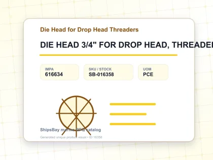 DIE HEAD 3/4" FOR DROP HEAD, THREADER RIDGID #12-R - Die Head for Drop Head Threaders - IMPA 616634 - UOM PCE