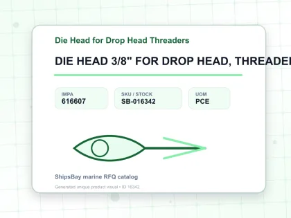 DIE HEAD 3/8" FOR DROP HEAD, THREADER RIDGID #00-R - Die Head for Drop Head Threaders - IMPA 616607 - UOM PCE