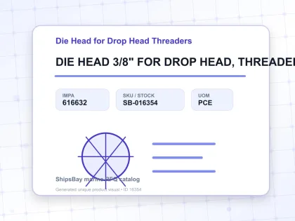 DIE HEAD 3/8" FOR DROP HEAD, THREADER RIDGID #12-R - Die Head for Drop Head Threaders - IMPA 616632 - UOM PCE
