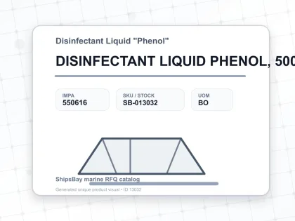 DISINFECTANT LIQUID PHENOL, 500ML - Disinfectant Liquid "Phenol" - IMPA 550616 - UOM BO