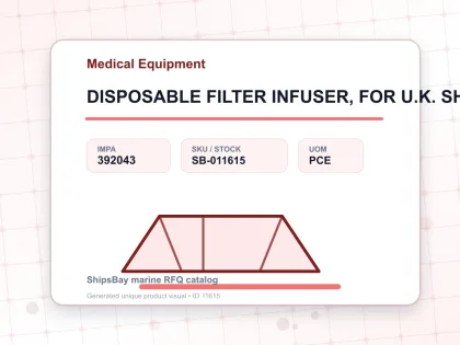 DISPOSABLE FILTER INFUSER, FOR U.K. SHIPS - Medical Equipment - IMPA 392043 - UOM PCE