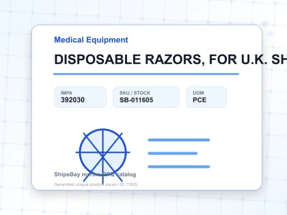 DISPOSABLE RAZORS, FOR U.K. SHIPS - Medical Equipment - IMPA 392030 - UOM PCE