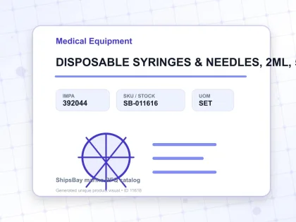 DISPOSABLE SYRINGES & NEEDLES, 2ML, 5ML, 10ML FOR U.K. SHIPS - Medical Equipment - IMPA 392044 - UOM SET